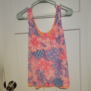 Lilly Pulitzer Pink, Orange, and Blue Floral Tank